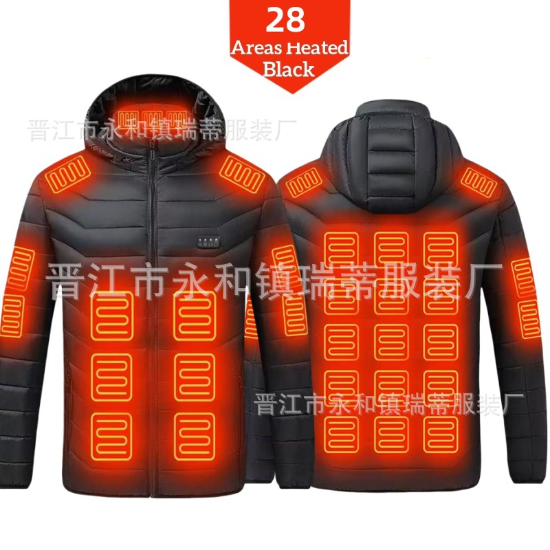 Chaqueta Térmica Acolchada de 4 Controles de Poliéster para Mantenerse Caliente en Invierno