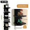 5-layer floating shelf-black