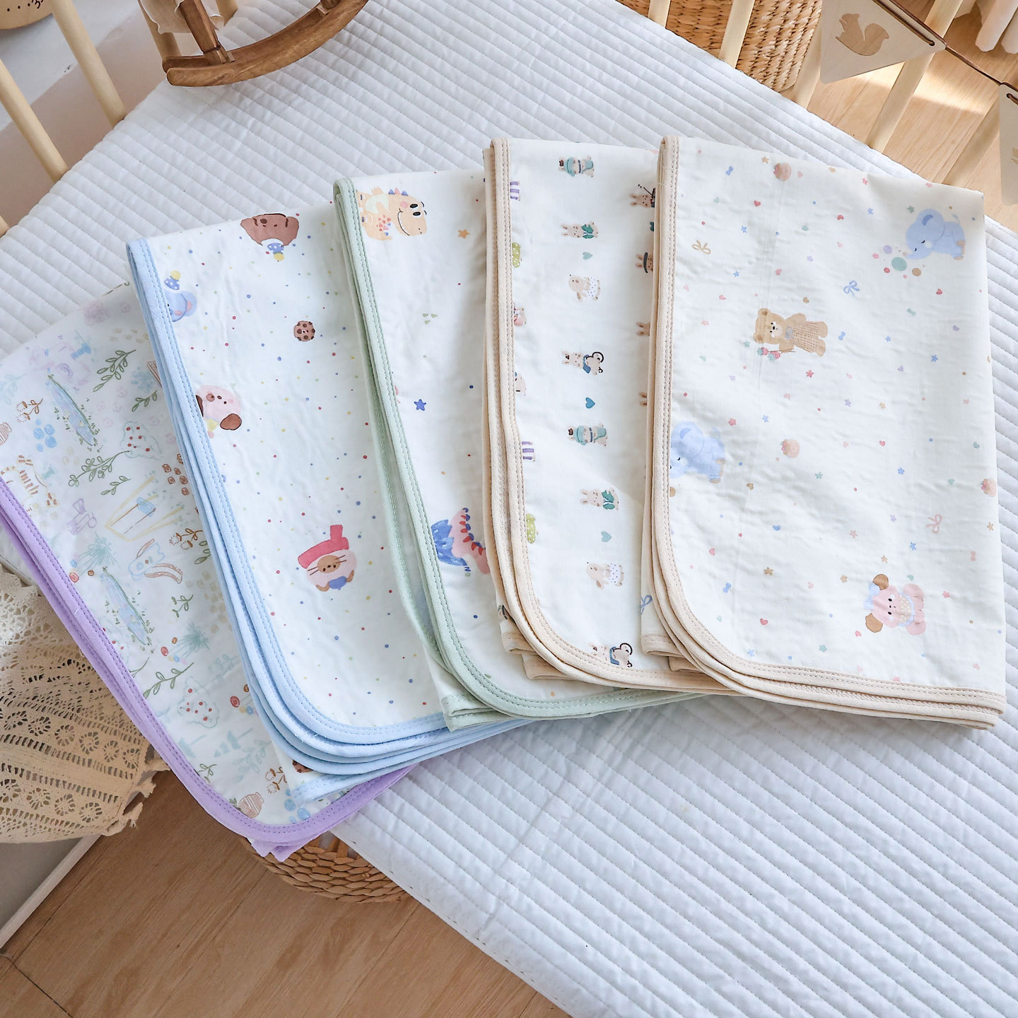 Diaper Pad Newborn Baby Waterproof Washable Breathable Baby Washable Bed Pure Cotton Leak-Proof Mattress Bed Sheets