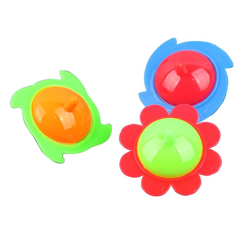 Pequeña flor giroscopio juguete infantil mano de plástico giratorio pequeño giroscopio tradicional nostálgico colorido juguete de jardín de infantes para niños