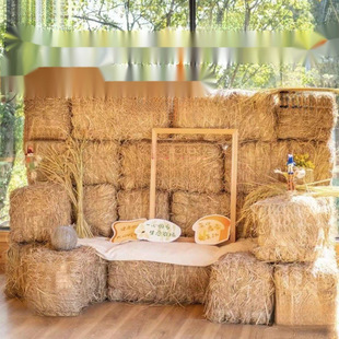Square Decorative Shooting Stack Wedding Props Farmhouse Round Dried Rice Paradise Outdoor Rice