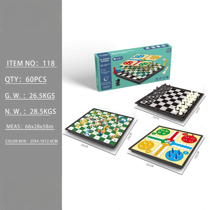 Airplane chess, foldable children's smart toy