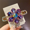 Sophisticated crystal, hairgrip, high-end hair accessory, hairpin, flowered, 8cm