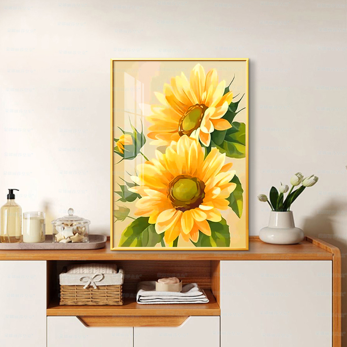 [Algodón importado] El punto de cruz real de Mona Lisa nace para el sol, nuevas flores, bordado simple y moderno hecho a mano image 2
