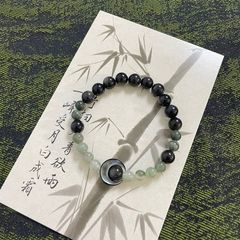 2025 新しいブラックシェルムーン新中国風ニッチデザインレトロハイエンドカップル親友ブレスレットギフト