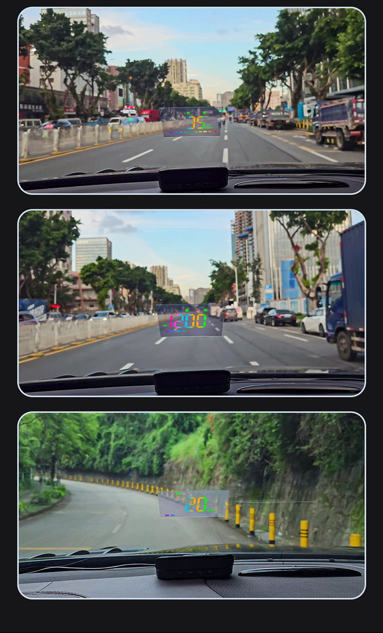 Luyang Intelligent Car Hud Head-Up Display Gps Universal Driving Computer Multi-Function Simple New Model M23 Color