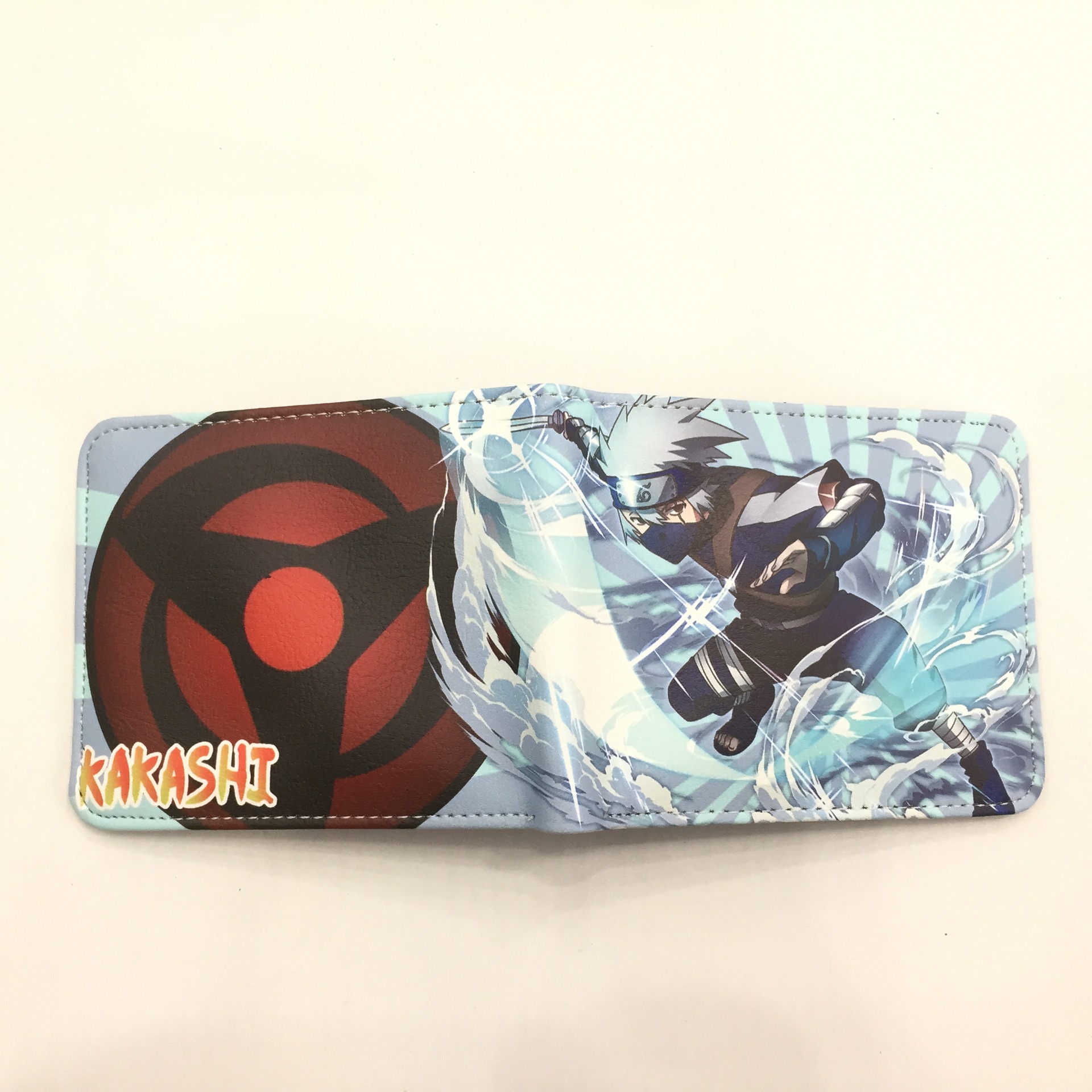 Hokage billetera Ninja Boy Sasuke Naruto nuevo tipo de bolso de tarjetas, bolso de cambio de dibujos animados Fuego Nube, cartera de cambio PU, bolso de piel