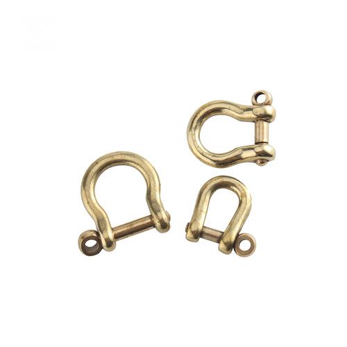 Brass horseshoe buckle Japanese horseshoe buckle Pure brass material U-shaped shackle for leather goods DIY handmade hardware wholesale