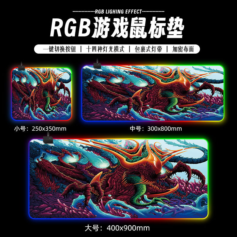 Alfombrilla de Ratón RGB – Mouse Pad Gamer con Memoria de Apagado