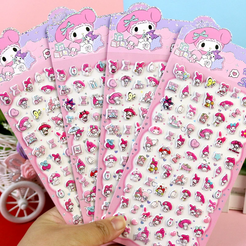 Sanrio, детский мультяшный динозавр, наклейка, панда