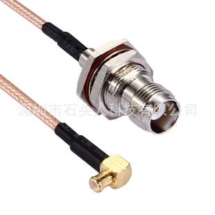 TNCK-MCXJ coaxial radio frequency connection line TNC female to MCX male bent RG316 line
