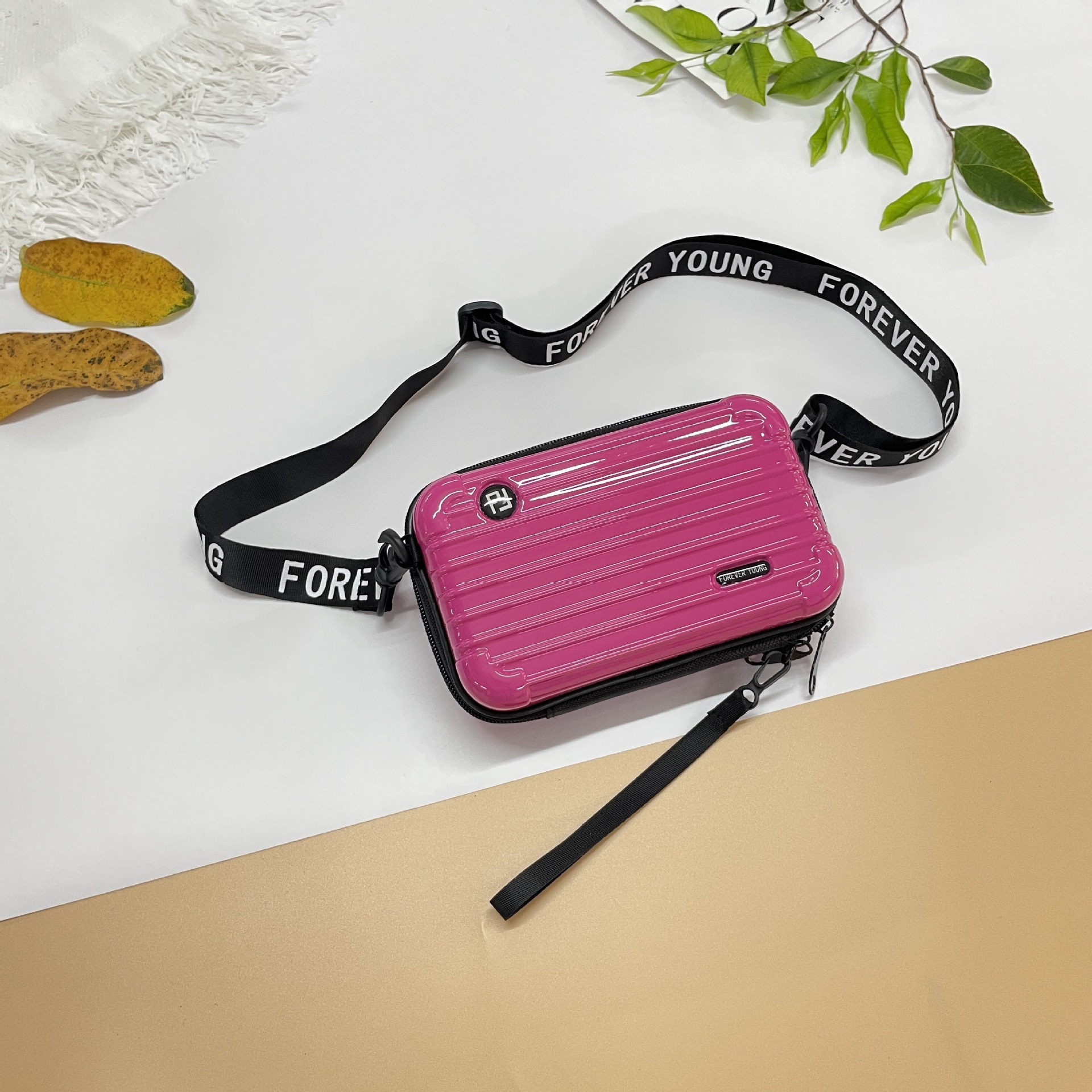 PC duro Shell bolsa de cosméticos fijo LOGO hombro mensajero bolsa de viaje conveniente bolsa de lavado bolsa de almacenamiento de equipaje