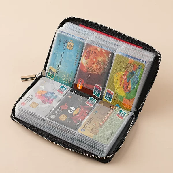Zipper Card Bag Men's Long Women's Multi-functional Anti-degaussing Large Capacity Multi-card Card Case Wallet