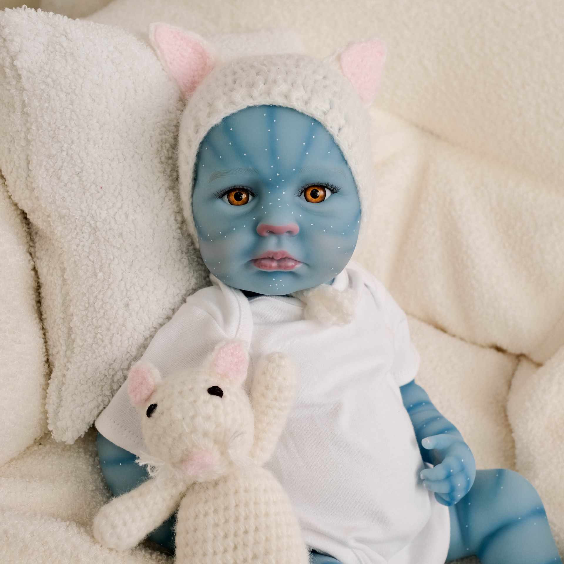 Muñeca de simulación de muñeca de simulación de manga corta LouLou awake avatar de manga corta de 19 pulgadas