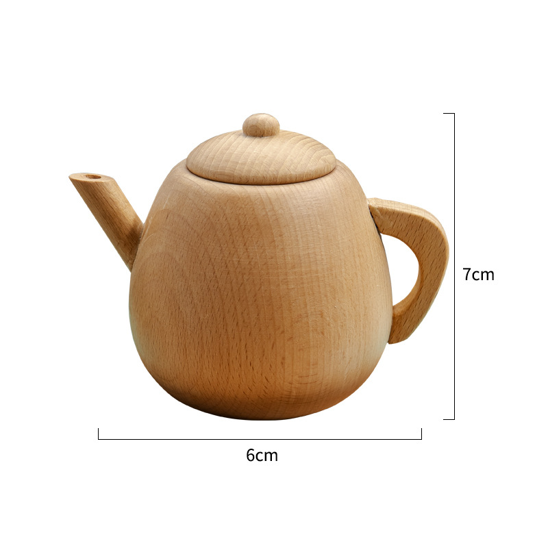 1-6 años de edad sin pintar de madera Casa de juego cocina juguetes de cocina tetera taza de té copa de vino juguetes Waldorf