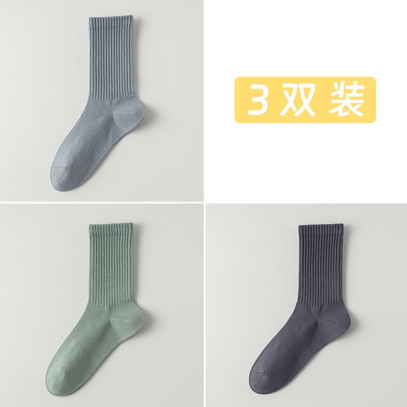 Calcetines de algodón de color sólido para hombres, 100 calcetines de algodón anti-balling, embalaje independiente sin costuras de hueso, calcetines de algodón para hombres al por mayor