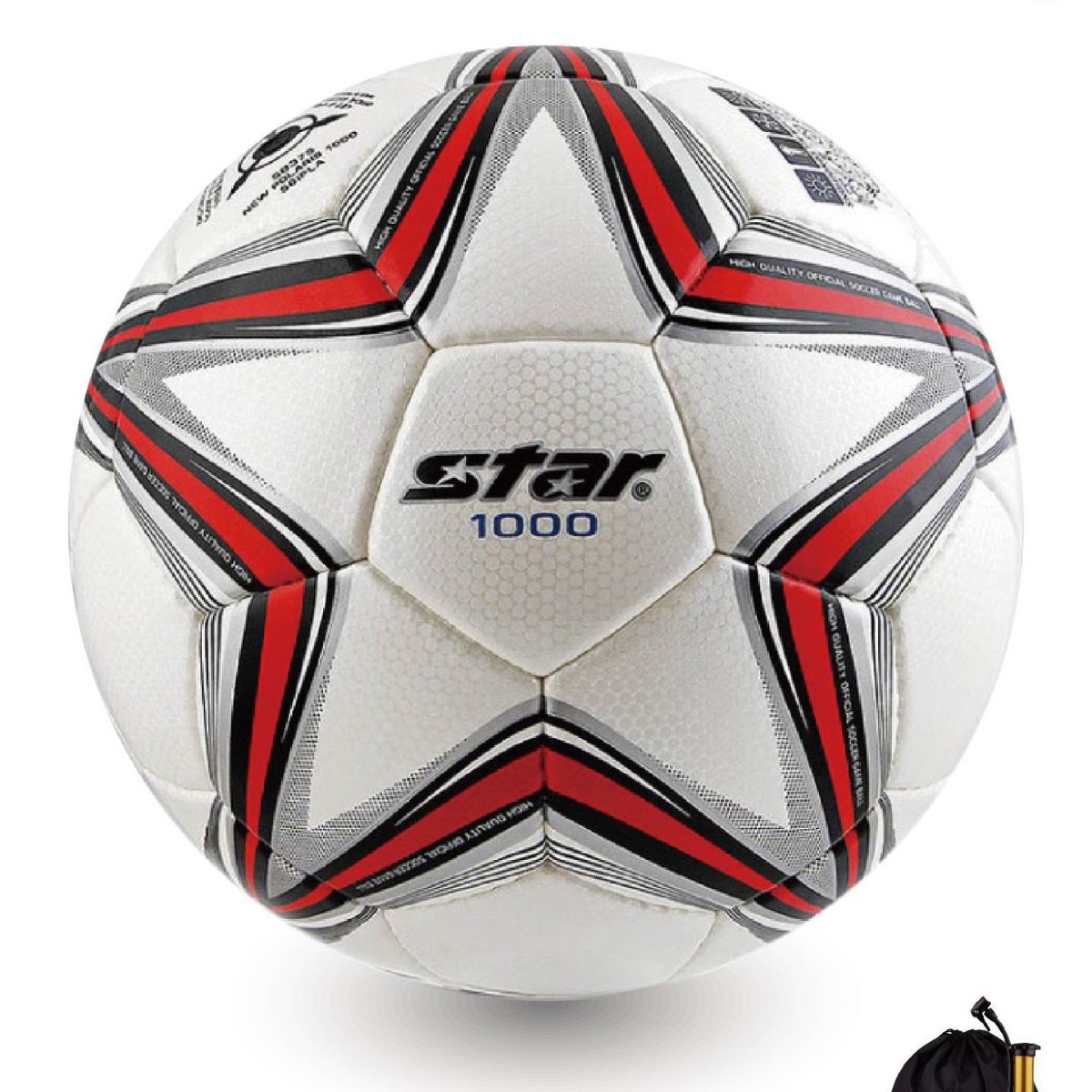 Star Football 1000 Hand-Sewn Waterproof Training Game Ball Sb375Ftb Standard No. 5 Adult Learning No. 4