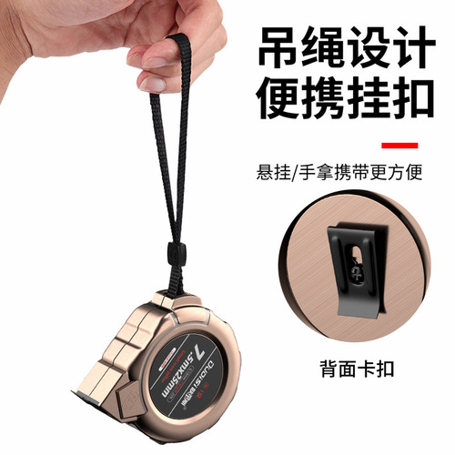 Nylon coated tempered tape measure waterproof tape measure does not hurt your hands metal axis tape measure 3 meters 5 meters tape measure factory direct sales