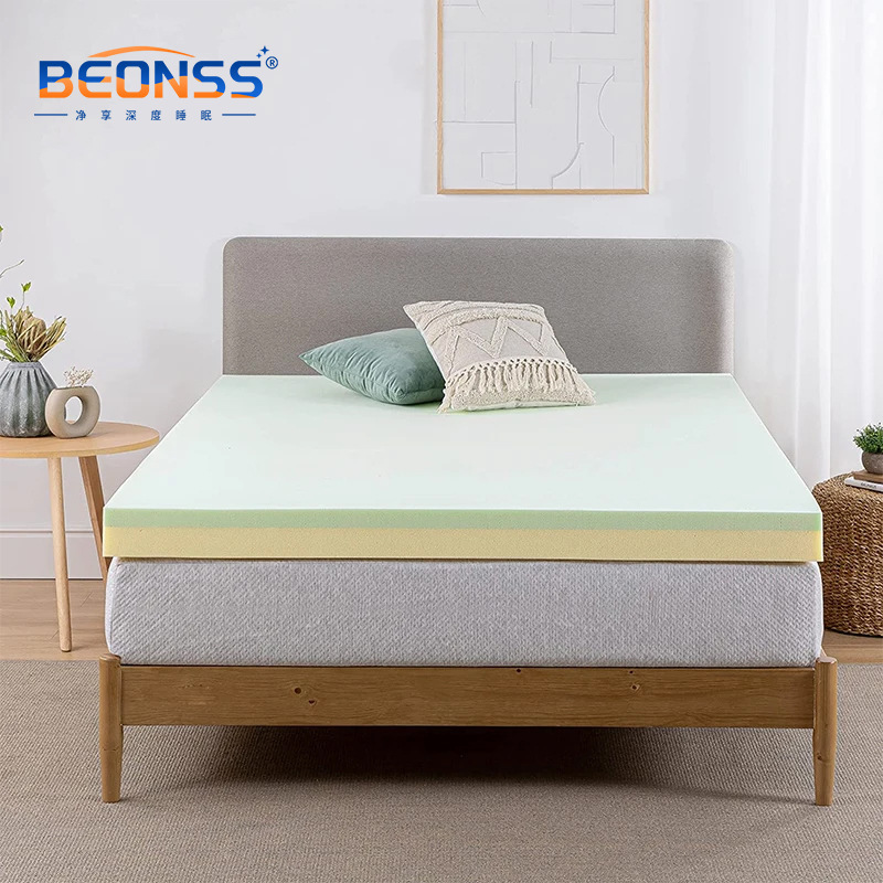 Compressed Orthopedic Floor Mattress Waterproof Folding Green Tea Memory Foam Mattress Hybrid Top