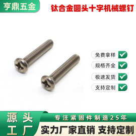 钛合金圆头十字机械螺钉YB818机丝按需定 做十字机械螺钉螺丝
