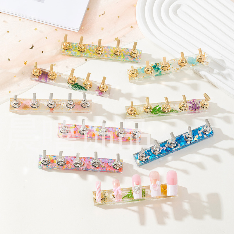 Cross-border Explosions Nail Pieces Strong Adsorption Base Sequins Colorful Magnet Beginner Practice Fixed Nail Pieces