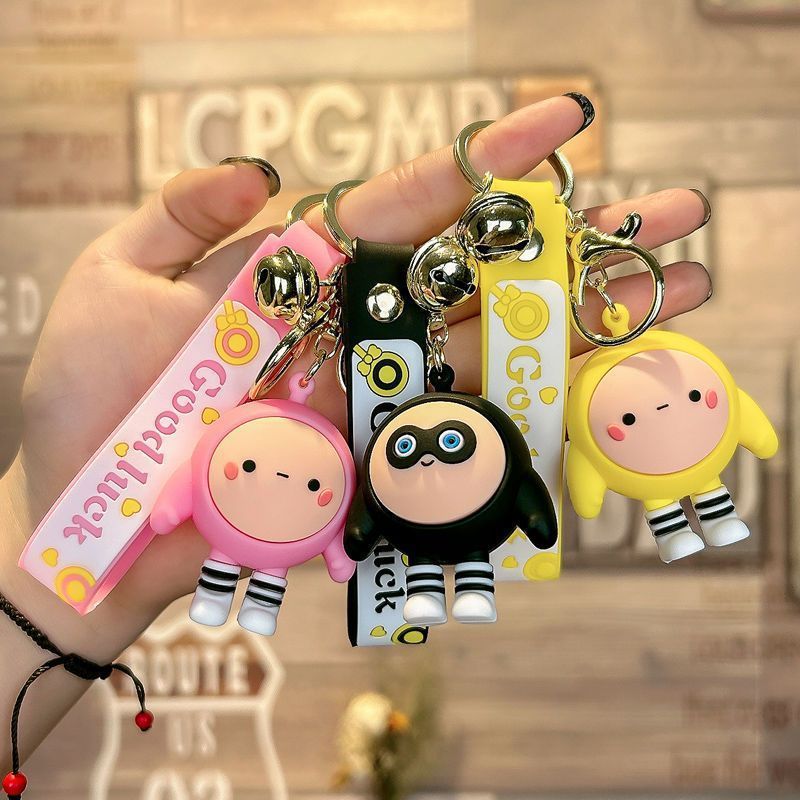 Huevo muñeca fiesta coche llavero bebé oso en línea celebridad mochila adornos perdido corazón oso coche llavero muñeca