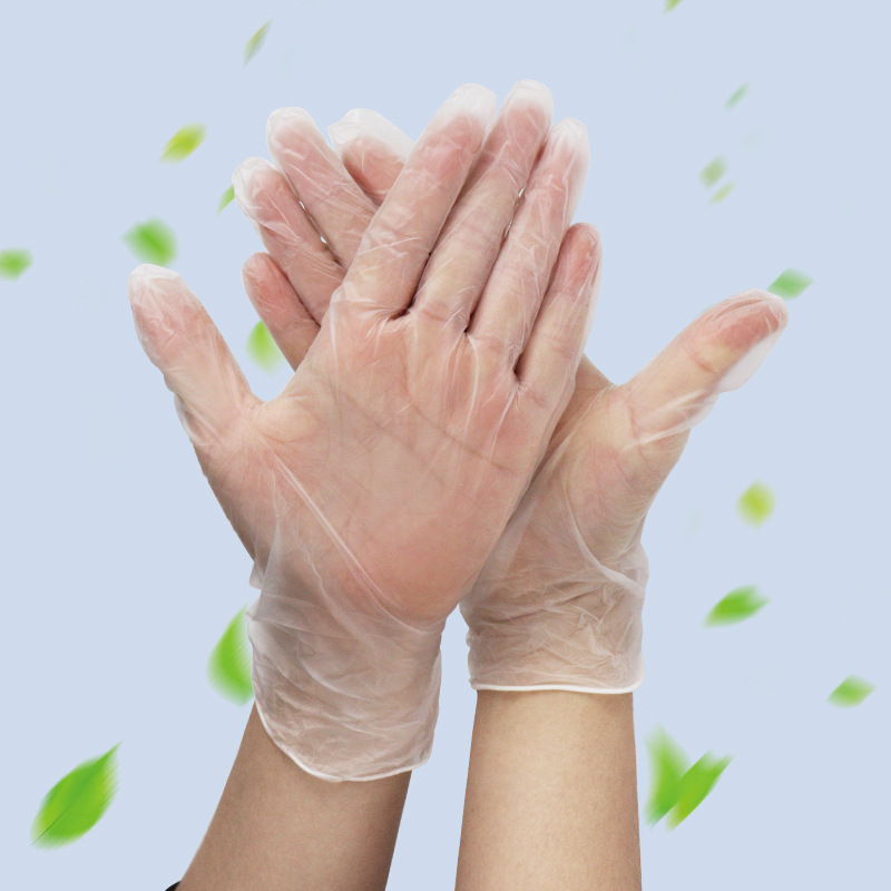 美發工具手套髮廊一次性pvc手套美容透明乳膠手套清潔護理手套100