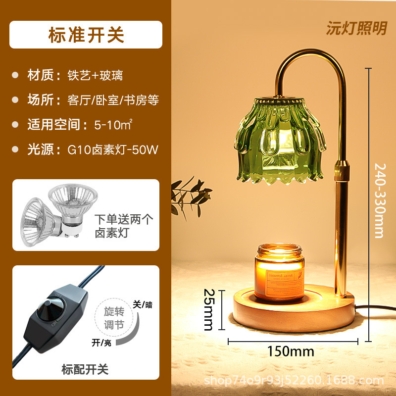 跨境专供融蜡灯ins扩香礼品台灯无烟调温美式复古小夜灯香薰灯|undefined