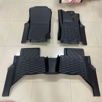 Triton Four-Door Right-Hand Drive 2023 Car-Specific Floor Mats Triton2024 Right-Hand Drive 4-Door Tpe Floor Mats Pickup Mats (Modelə uyğun ayaqaltı) - black-triton-four-door-right-hand-drive-floor-mats-2023