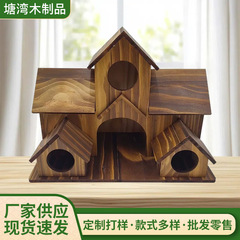 木造の鳥かごの別荘の木造の鳥の巣の源のメーカーのクロスボーダーの人工鳥屋の屋外の鳥の巣のオウムは作ります。