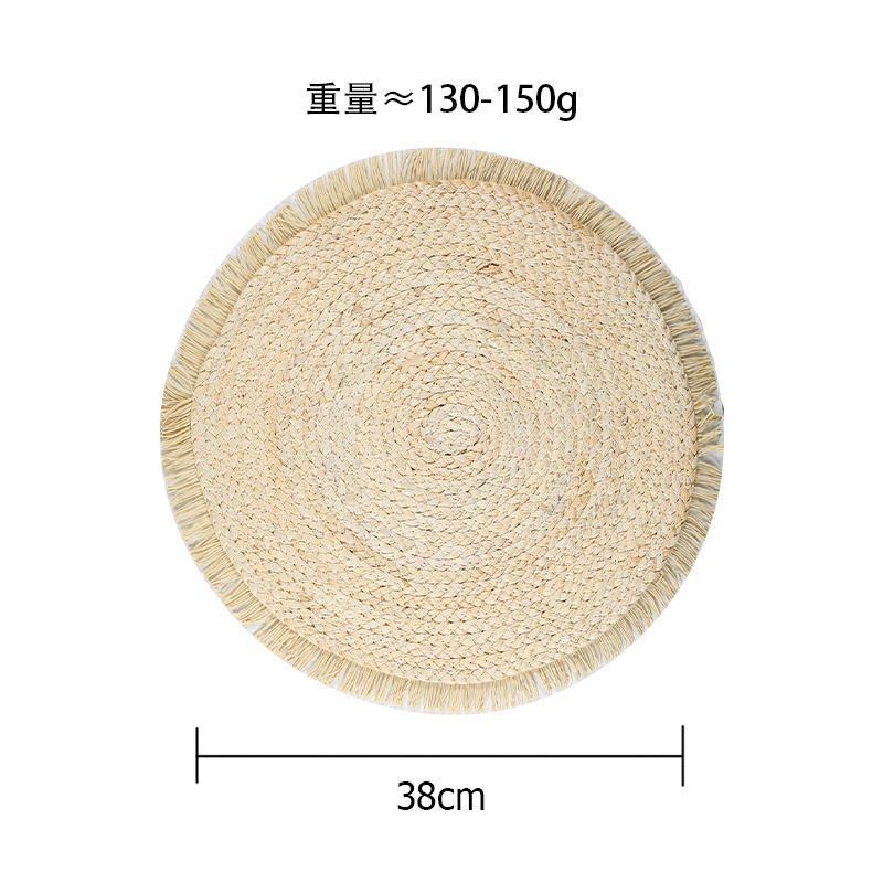 Comercio electrónico transfronterizo exclusivo para colchones aislantes de color natural japonés almohadillas de yute ecológicas almohadillas de maíz almohadillas de tazón de cuero almohadillas de agua
