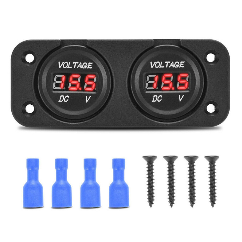 车船通用改装电压表显示电瓶电压数字电压监控DS4010/4010