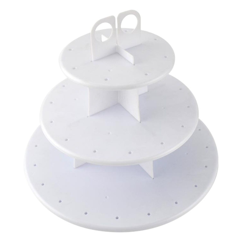 Lollipop soporte de exhibición soporte de la torta de tres capas de almacenamiento rack minorista snack rack de prueba con mango de postre soporte de exhibición