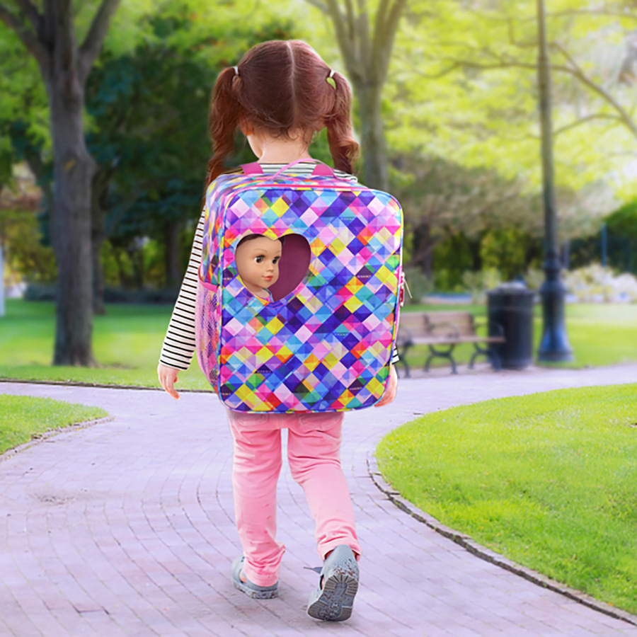Amazon venta caliente de 18 pulgadas muñeca americana mochila muñeca renacer bolsas de equipaje juguetes para niños mochilas al por mayor