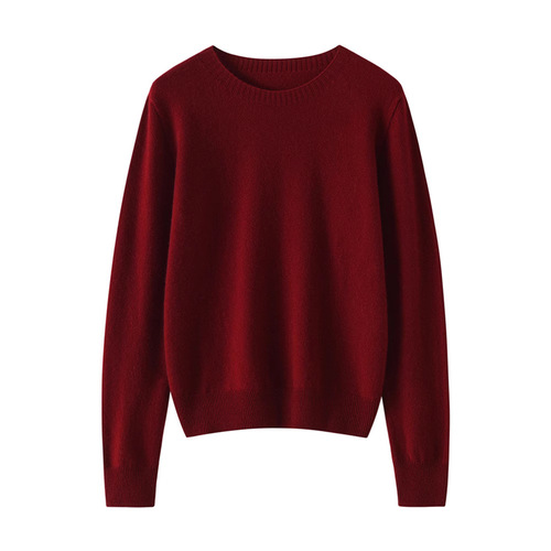Round neck pure wool sweater, minimalist and sophisticated base layer innerwear, Korean style loose turtleneck sweater, gentle temperament sweater