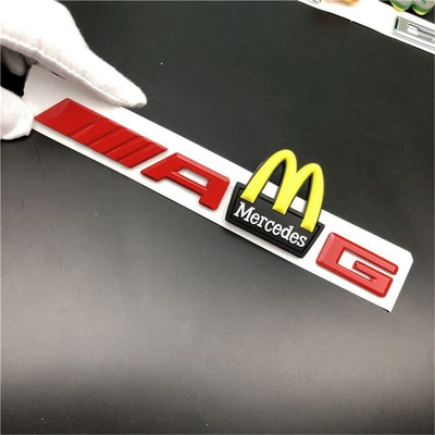 tail emblems with black lettering, Car logo - standard-amg