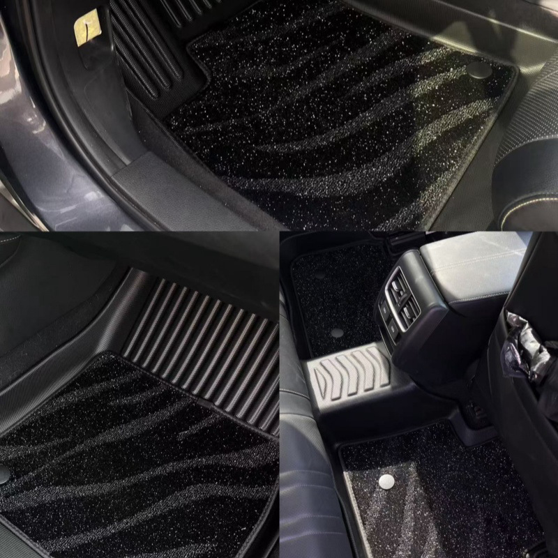 Floor Mats TPE – MG Modelə uyğun ayaqaltı - 2025-mg4-rhd-floor-mats-with-door-sill-carpet-black-galaxy