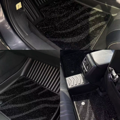 Environmentally Friendly Odor-Free Seat Cushions Waterproof, Modelə uyğun ayaqaltı - 2025-mg4-right-hand-drive-including-door-sill-foot-mat-carpet-surface-black-galaxy