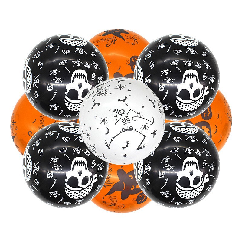 Globo de Halloween de 12 pulgadas hermoso balón de lanterna de calabaza de látex de decoración de fiesta conjunto de productos de látex lámpara