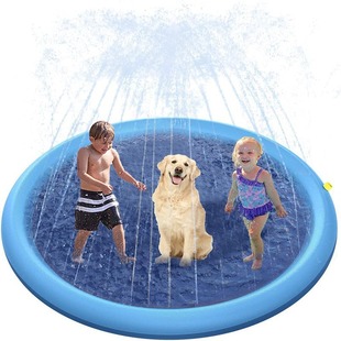 Factory pet water spray mat swimming pool folding pool Amazon new dog children outdoor hip play water spray mat