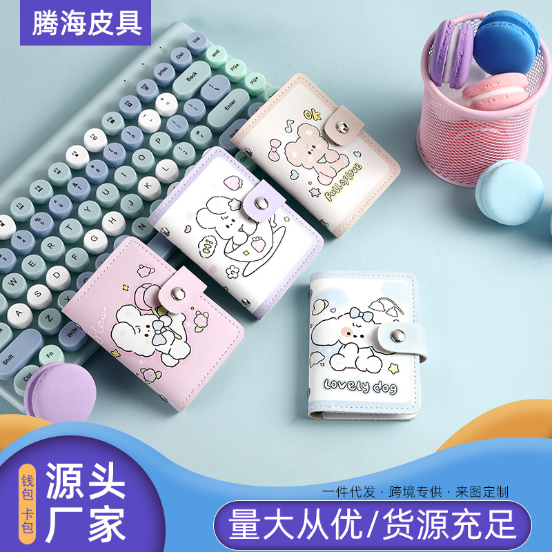 Cartoon capacious anti-magnetic card holder