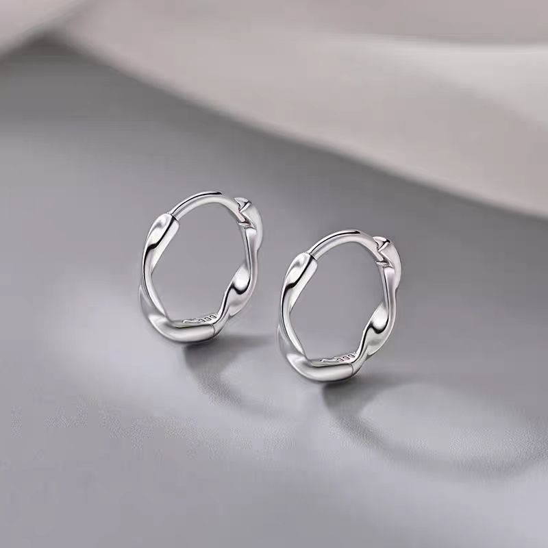 S925 Silver Needle Hoop Earrings, Elegant and Gentle on the Ears, 2026 New Trendy Niche Design High-End Earrings