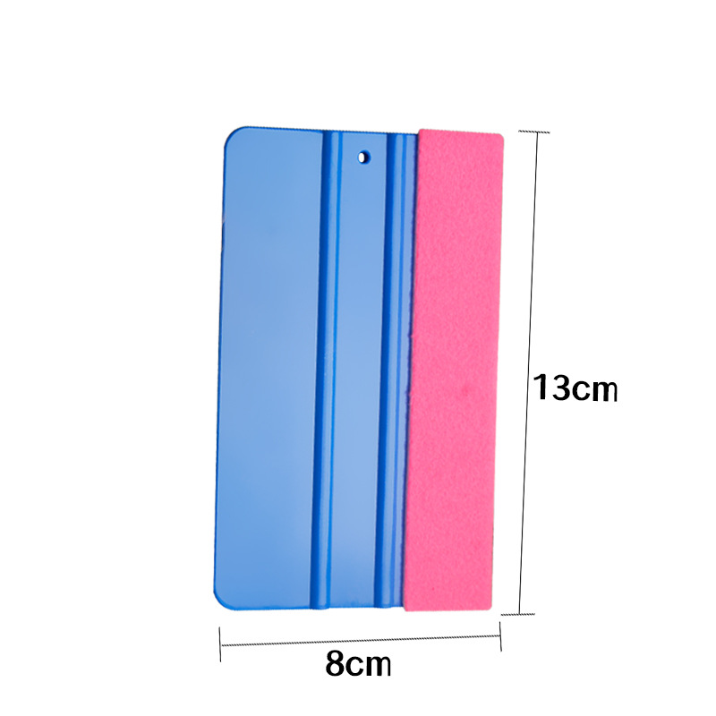 핑크 와이드 벨벳 + 블루 스퀘어 스크레이퍼 8* 13cm