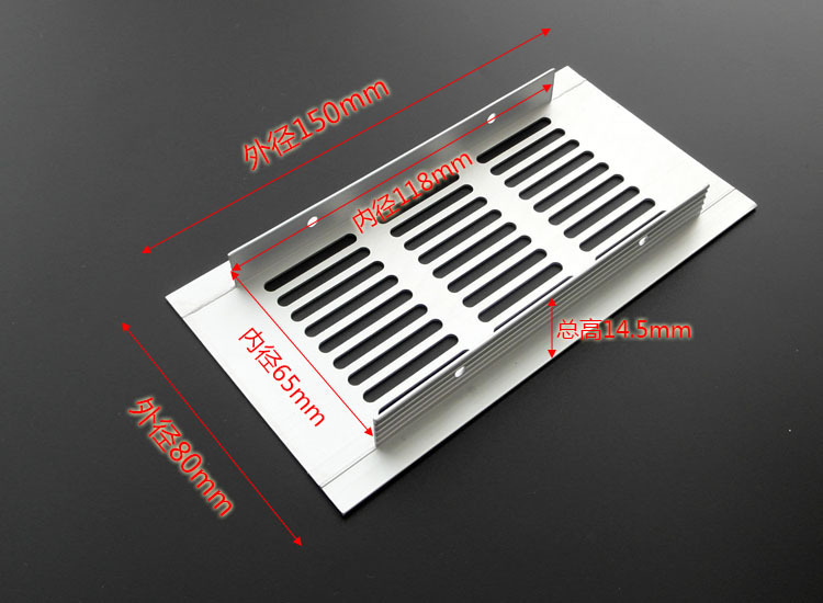 Fábrica al por mayor de aleación de aluminio red de ventilación rectangular armario ventilación de ventilación de ventilación de ventilación multipropósito