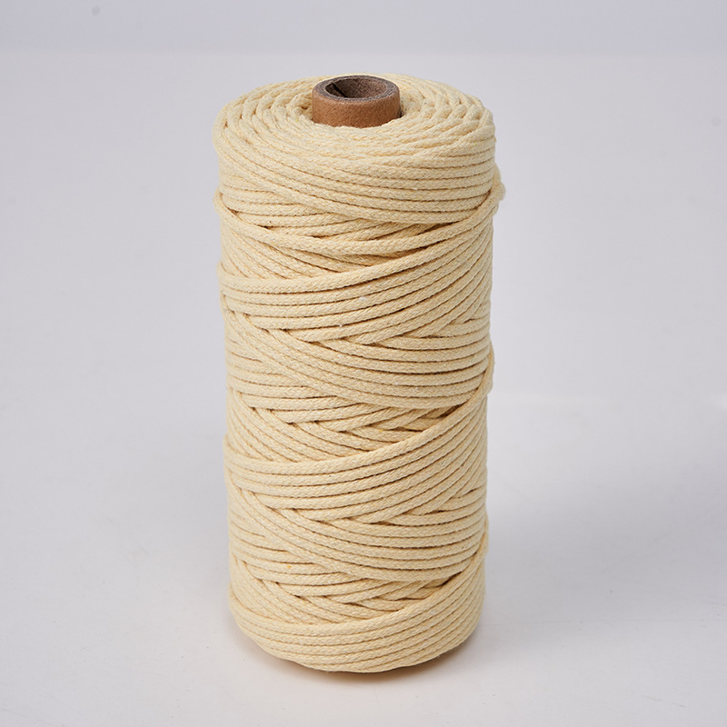 Cuerda de algodón con núcleo de 3mm, ropa de bricolaje, decoración de textiles para el hogar, cordón de algodón, cuerda tejida, tapicería de color, cuerda de algodón con corazón