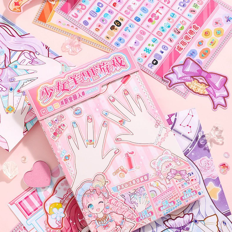 Core Mo Xinguang Girl серии маникюрных игр наклейки для маникюра наклейки для ногтей бесплатно для девочек ручной работы
