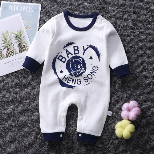 Baby cotton crawler suit spring and autumn baby one-piece suit, diaper cover for newborn babies, children's clothing wholesale