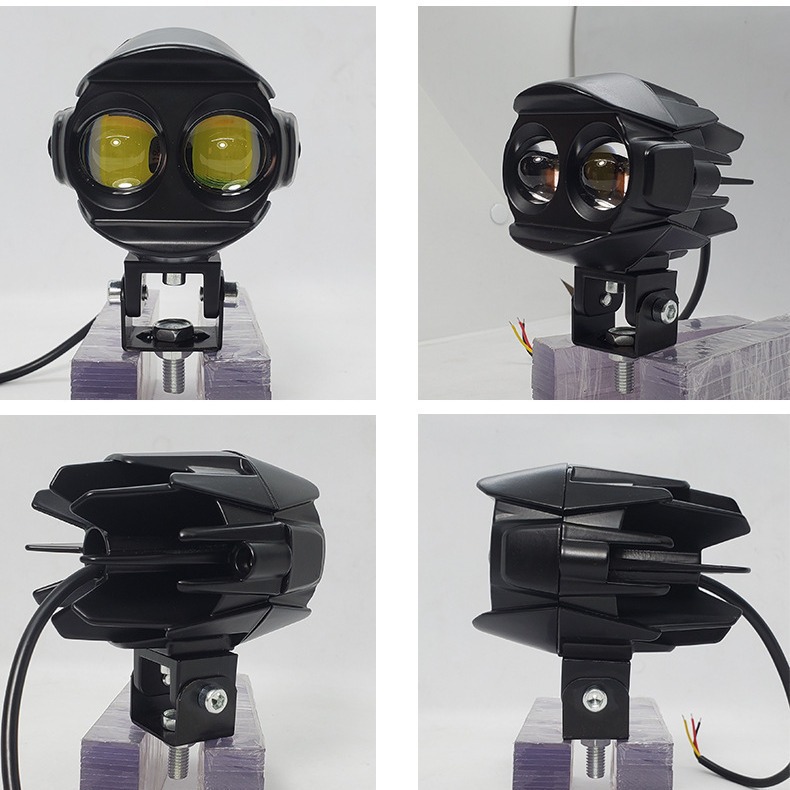 New wide-voltage motorcycle external waterbird LED spotlight, ultra-bright front driving light for electric vehicles