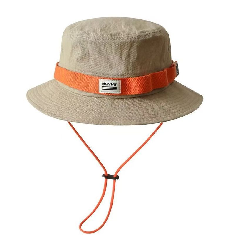 日本製ワークウェアスタイルコントラストカラー速乾性フィッシャーマンハット女性用春と夏のアウトドア登山釣り盆地帽子日焼け止めサンハット男性用|undefined