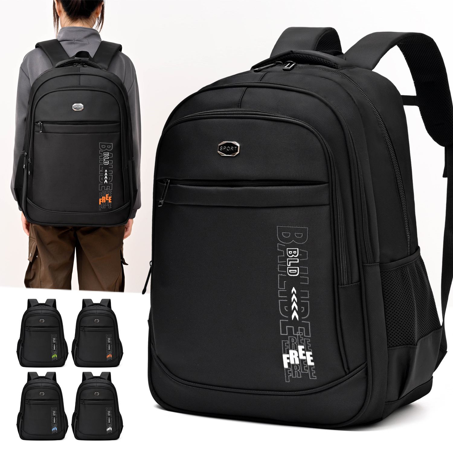 Backpack Computer Bag Cross-Border New Backpack Trendy Casual Large-Capacity Travel Backpack Male and Female College Student School Bag